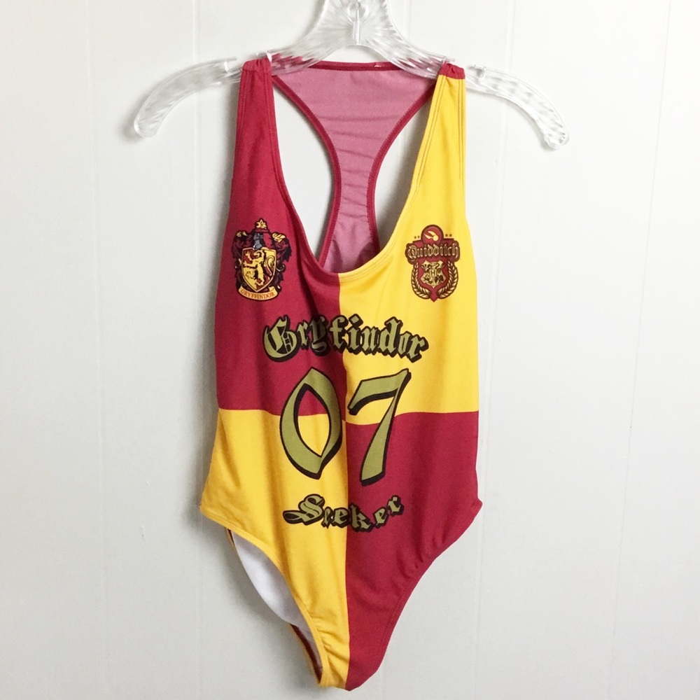 Harry Potter Swimsuit One Piece Size M Gryffindor Womens